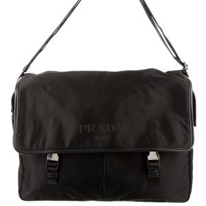 Prada Men's Tessuto Nylon Messenger/Laptop Bag